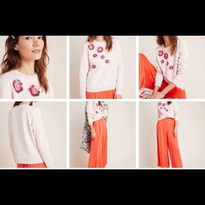 NWT Delpozo Embroidered Sweatshirt Anthropologie